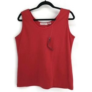NEW Tank Top Size 2X Plus Red Extra Touch Sport
